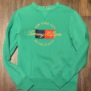 Tommy Hilfiger Vibrant Green Crewneck Sweater